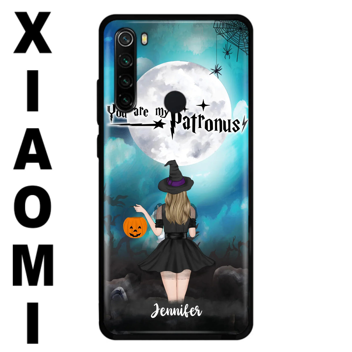 Specialanpassat Halloween-mobilfodral - Upp till 3 flickor och 2 katter - You Are My Patronus - Wicca-inredning/Pagan-inredning