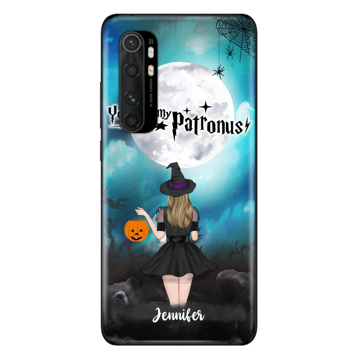 Specialanpassat Halloween-mobilfodral - Upp till 3 flickor och 2 katter - You Are My Patronus - Wicca-inredning/Pagan-inredning