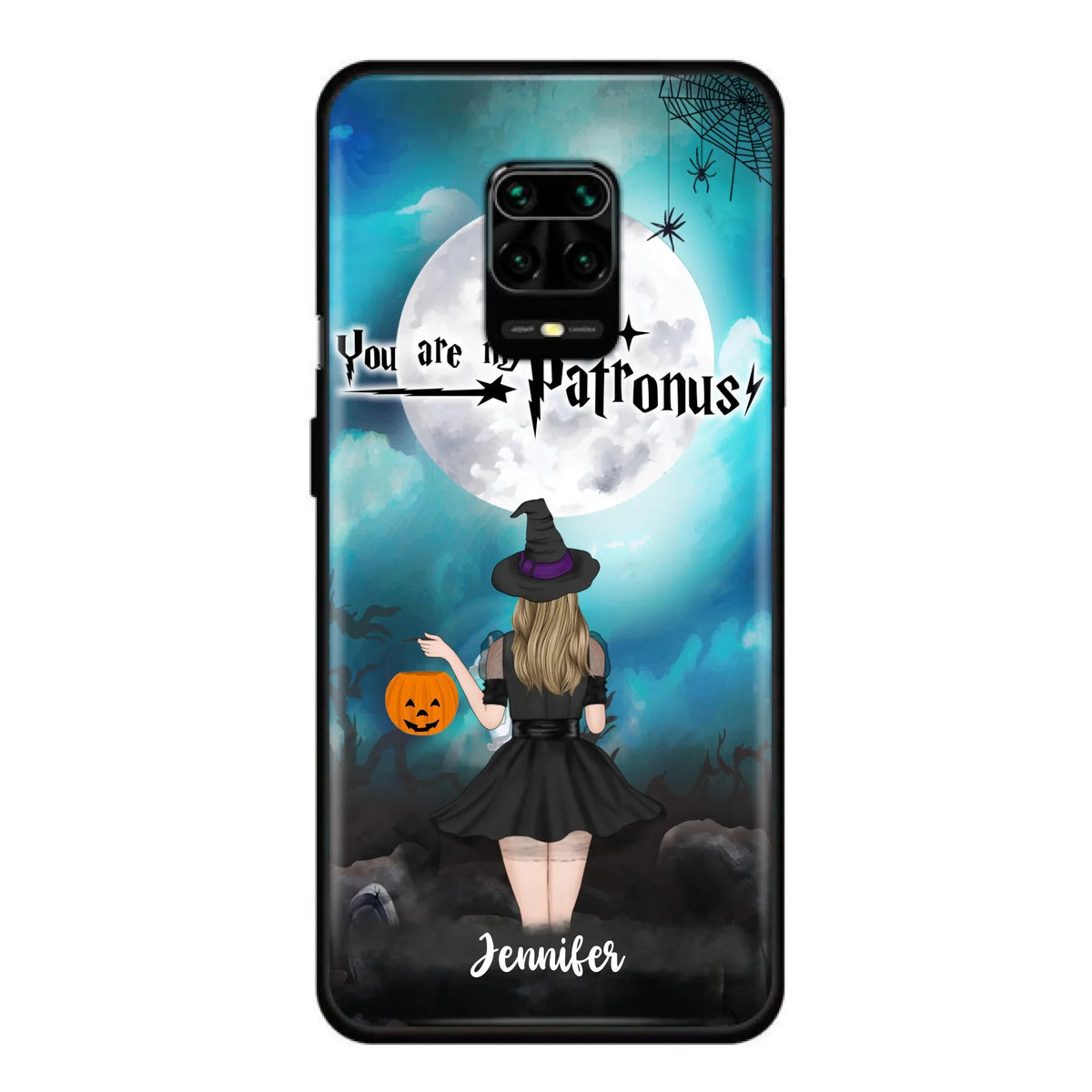 Specialanpassat Halloween-mobilfodral - Upp till 3 flickor och 2 katter - You Are My Patronus - Wicca-inredning/Pagan-inredning