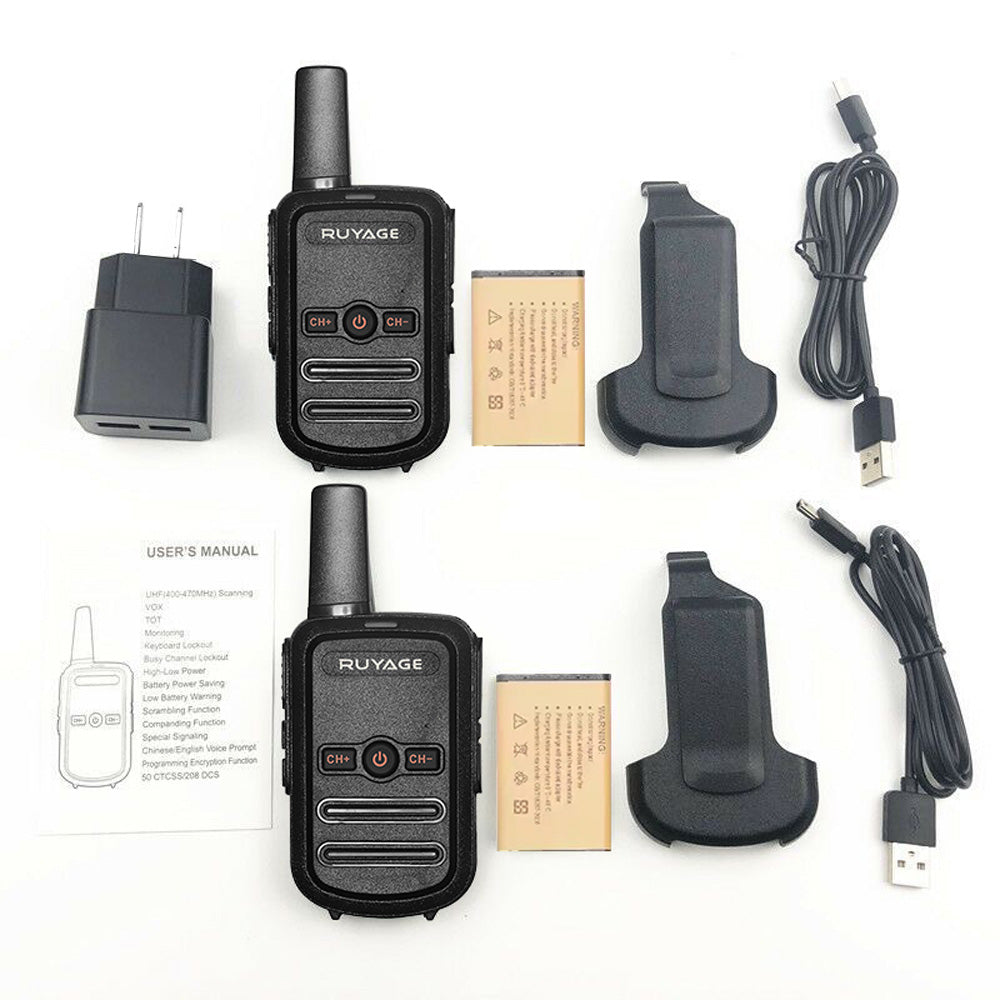 RUYAGE Long Range FRS Walkie Talkie | Rechargeable Two Way Radio with VOX