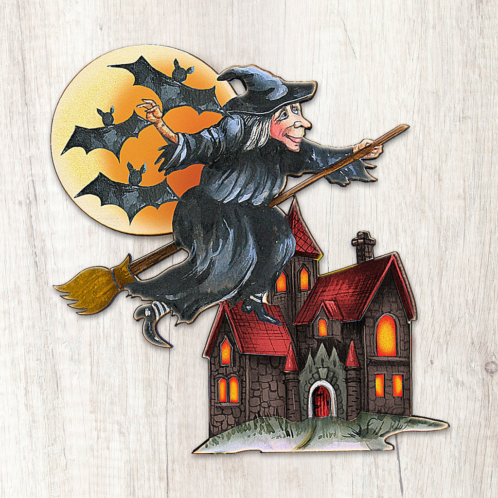 Decoración de Puerta de Bruja de Halloween por G. DeBrekht - Decoración de Halloween para Acción de Gracias - 8114010H