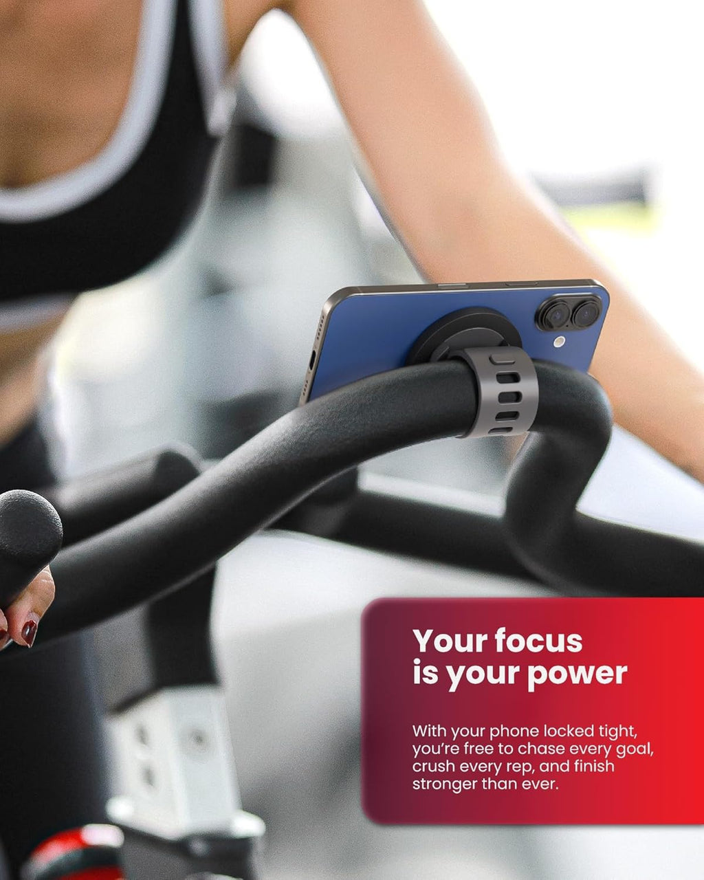 Universal Magnetic Phone Holder for Stroller, Exercise Bike, Golf Cart & Treadmill | BLAUBECK MagSafe Mount