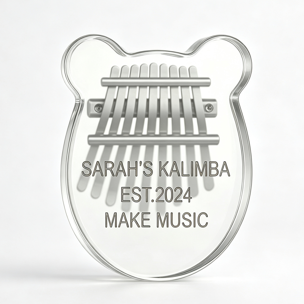 Kalimba de cristal con forma de oso, piano de pulgar - 8/17 teclas