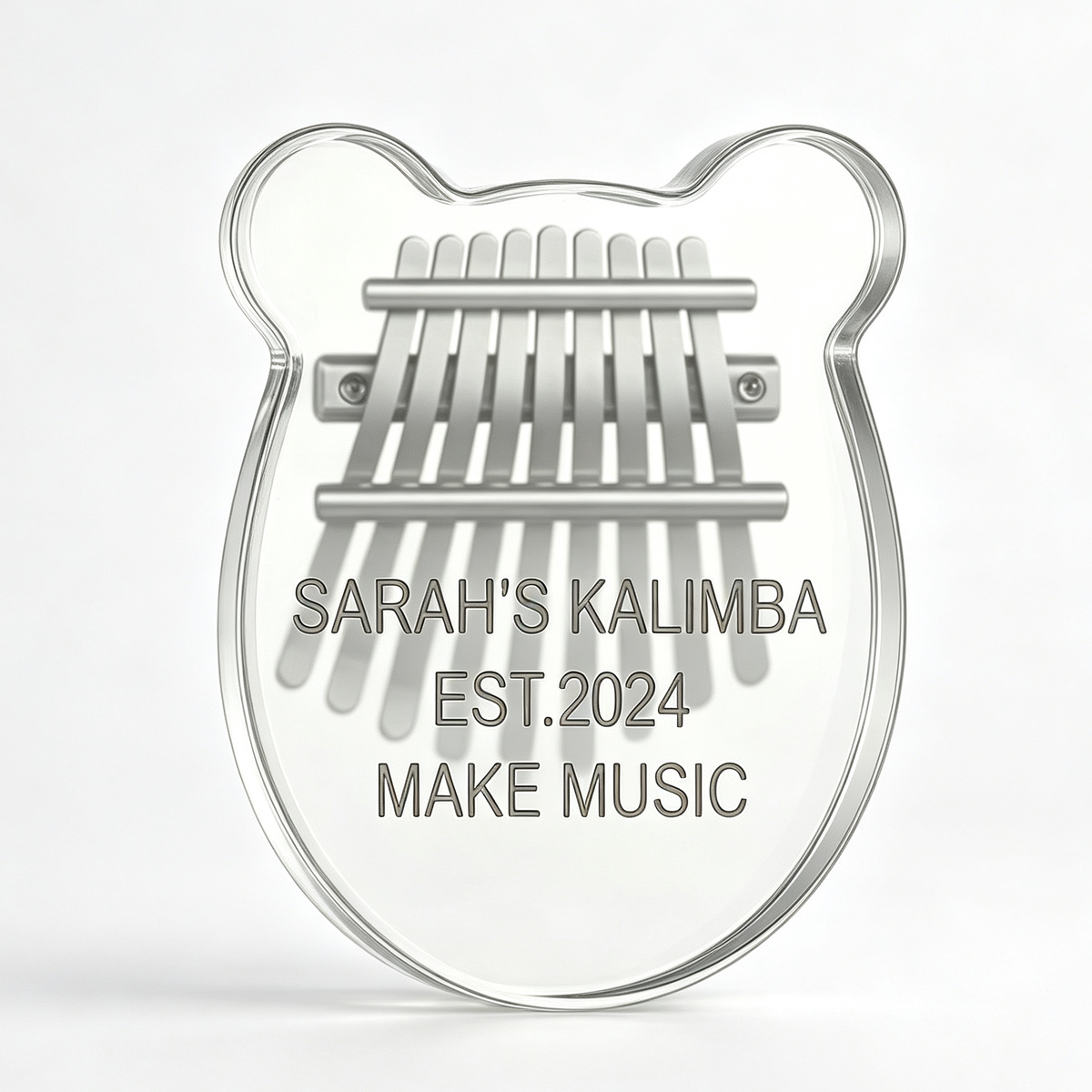 Kalimba de cristal con forma de oso, piano de pulgar - 8/17 teclas