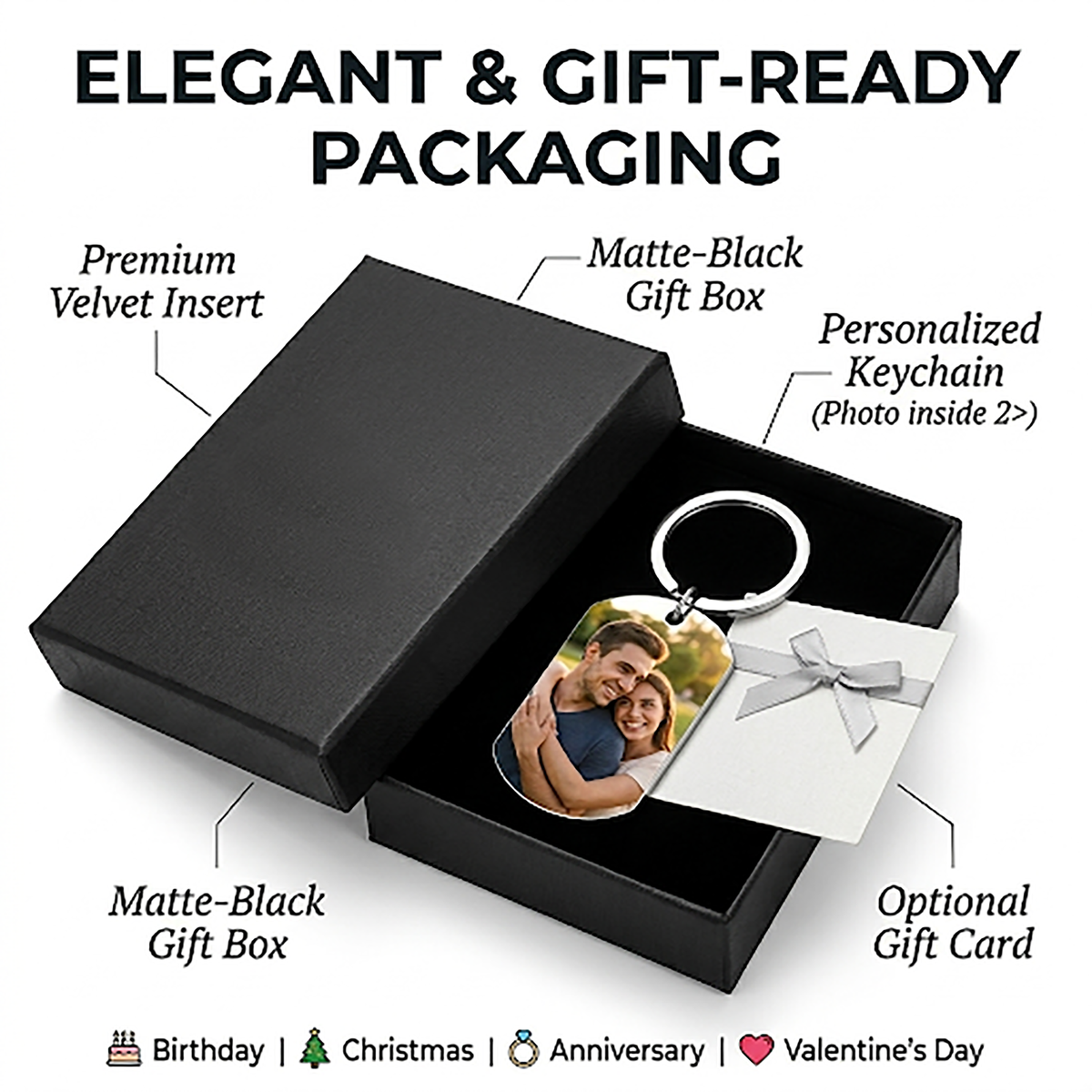 Personalized Photo Dog Tag Keychain