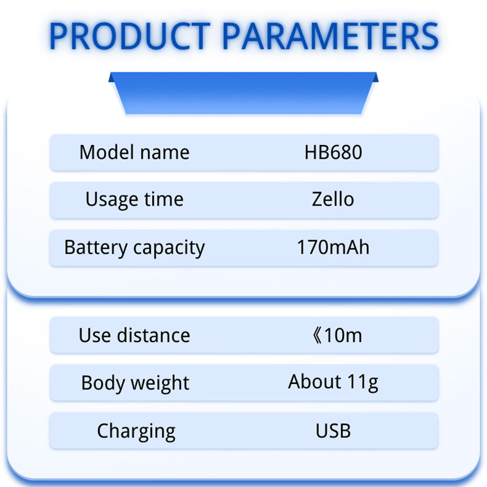 RUYAGE HB680 Bluetooth PTT Earpiece for Zello Radios