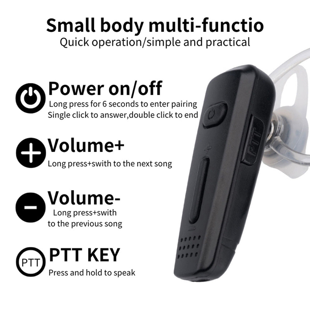 RUYAGE HB680 Bluetooth PTT Earpiece for Zello Radios