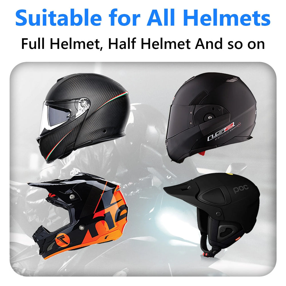 RUYAGE Motorcycle Helmet Communication System | IP67 Bluetooth Helmet Speaker