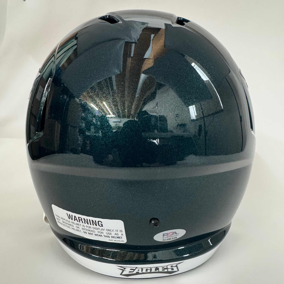 Autographed/Signed Jason Kelce Philadelphia Eagles Full Size FS F/S Replica Football Helmet PSA COA
