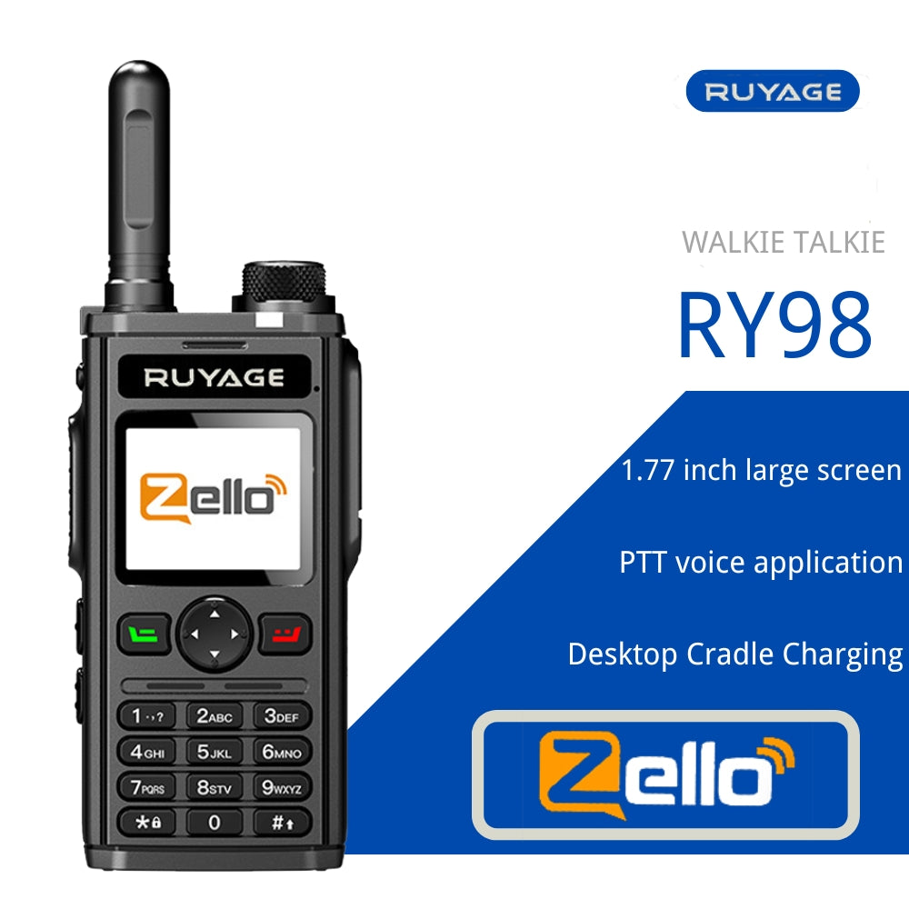 RUYAGE RY98 4G LTE Zello Walkie Talkie | Android PTT Radio