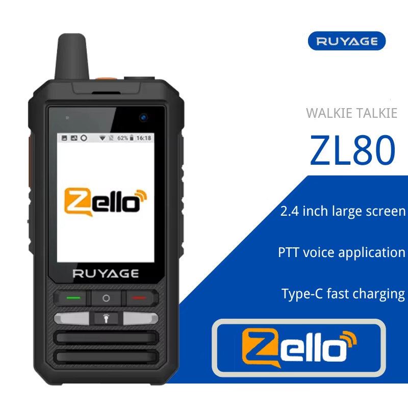 RUYAGE Zello Radio ZL80 | 4G LTE Touch Screen PoC Walkie Talkie