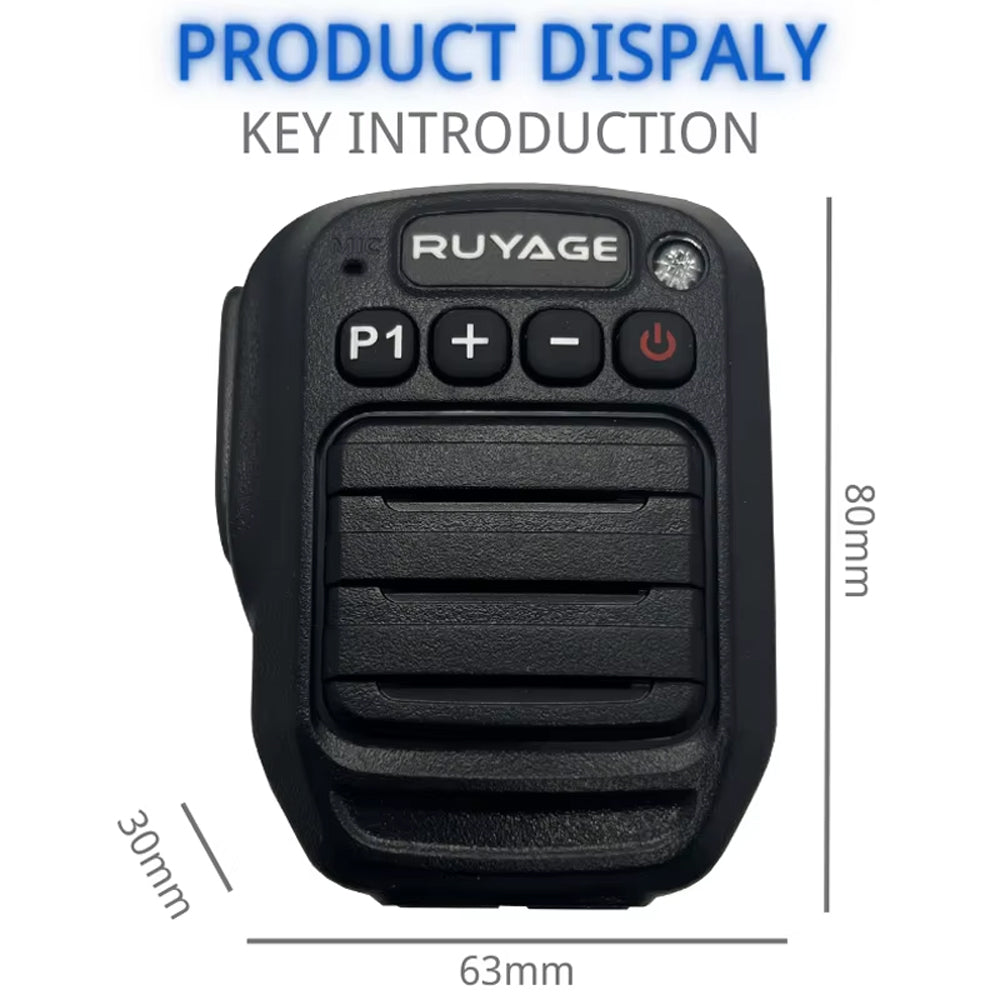 RUYAGE HB980 Bluetooth PTT Microphone for Zello Walkie Talkie | Wireless Push to Talk Mic for iPhone Android