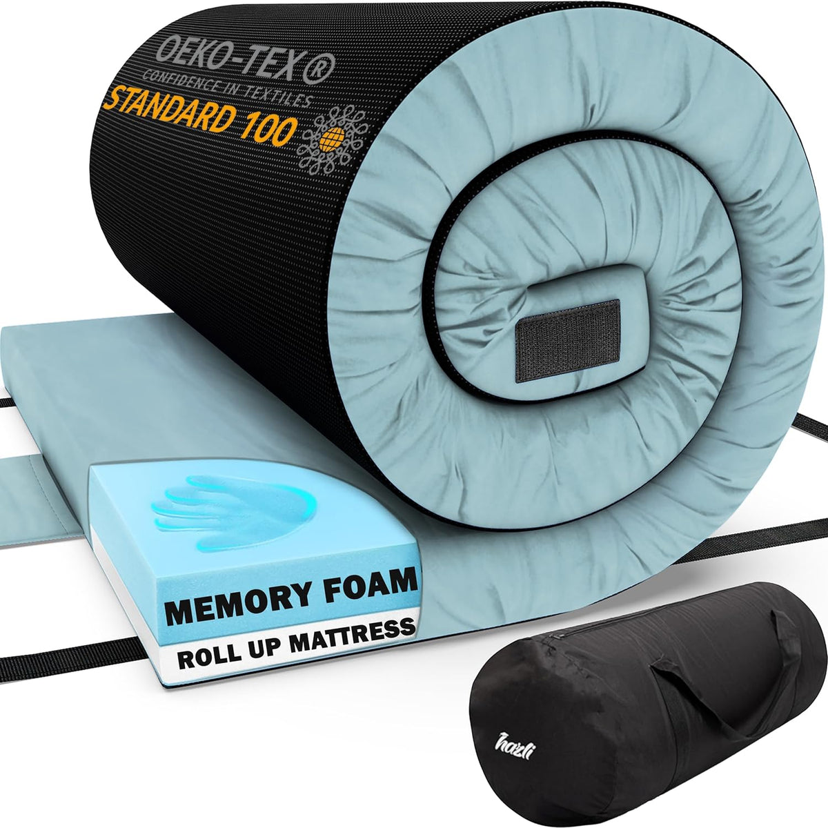 Matrix luftcellsmadrass med memoryskum för camping