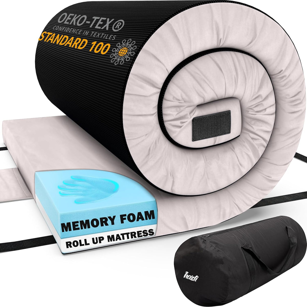 Matrix luftcellsmadrass med memoryskum för camping