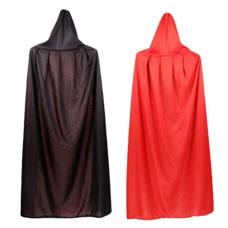 Halloween Cloak Children's Adult Makeup Costume Props Red and Black Face Collar Death Cloak Pirate Cloak