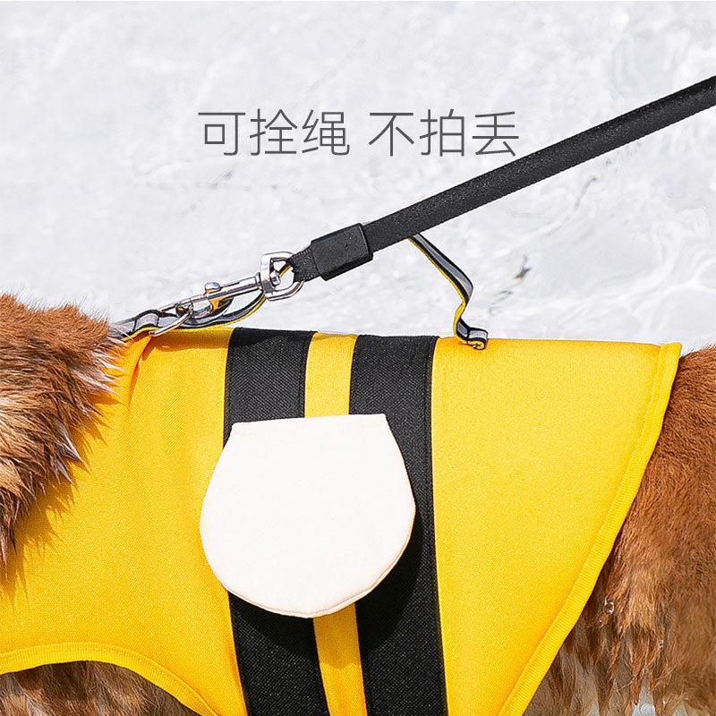 Traje de baño para perros pequeños y medianos, chaleco salvavidas para perros pequeños con diseño de abeja, traje de flotación para mascotas