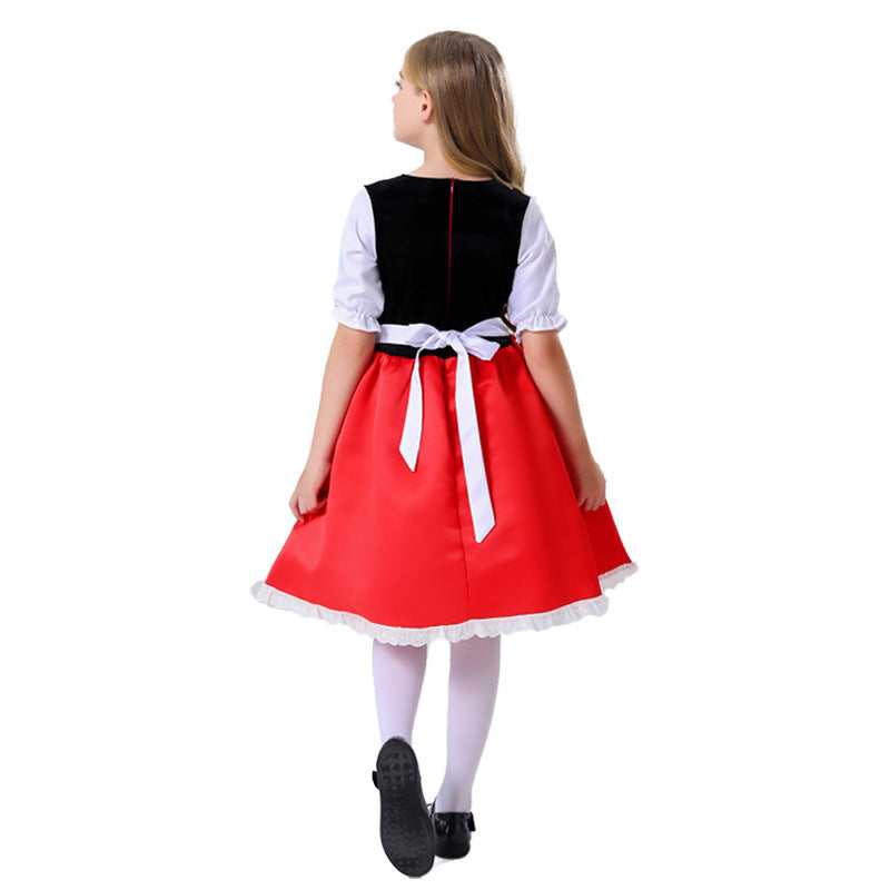 European and American Halloween Little Red Riding Hood costume female fairy tale Christmas Masquerade cos children's performance clothing