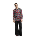 70-tals Disco Onesie-kostym – Hippie Flower Power-jumpsuit i vintagestil för par att visa upp sig i & temafester