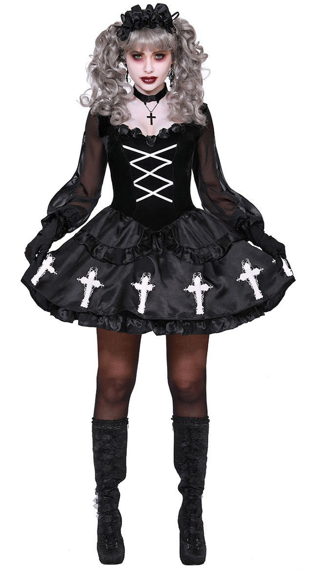 Halloween Vampire Dress Female Adult Vampire Sexy cos Horror Ghost Bride Witch Masquerade Dress