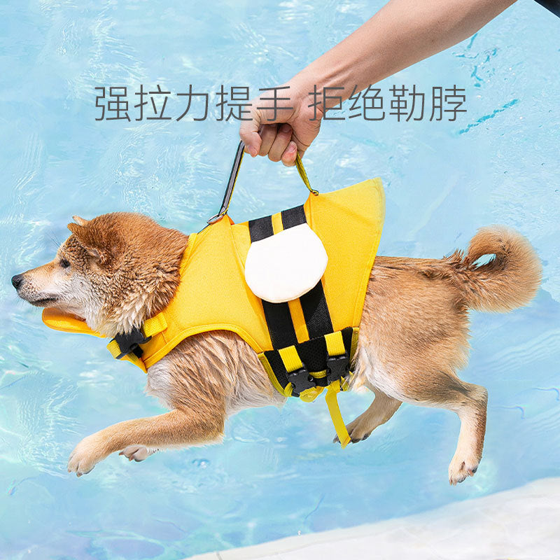 Traje de baño para perros pequeños y medianos, chaleco salvavidas para perros pequeños con diseño de abeja, traje de flotación para mascotas
