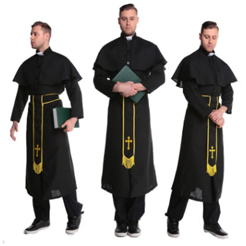 New Halloween Masquerade Godfather Priest Godfather Couple Virgin Mary Nun Costume Stage Costume