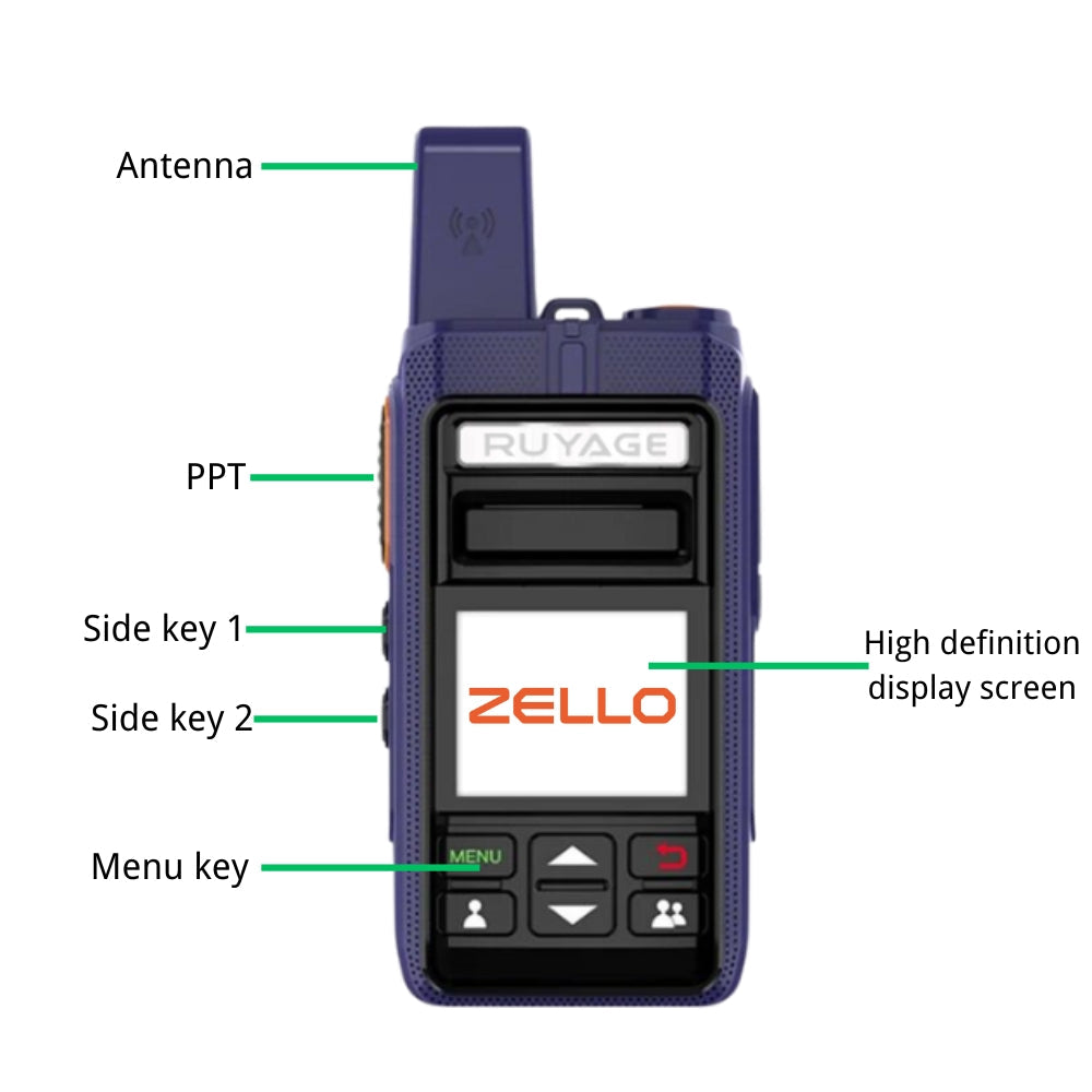RUYAGE RY70 Zello Walkie Talkie | WiFi PoC Radio