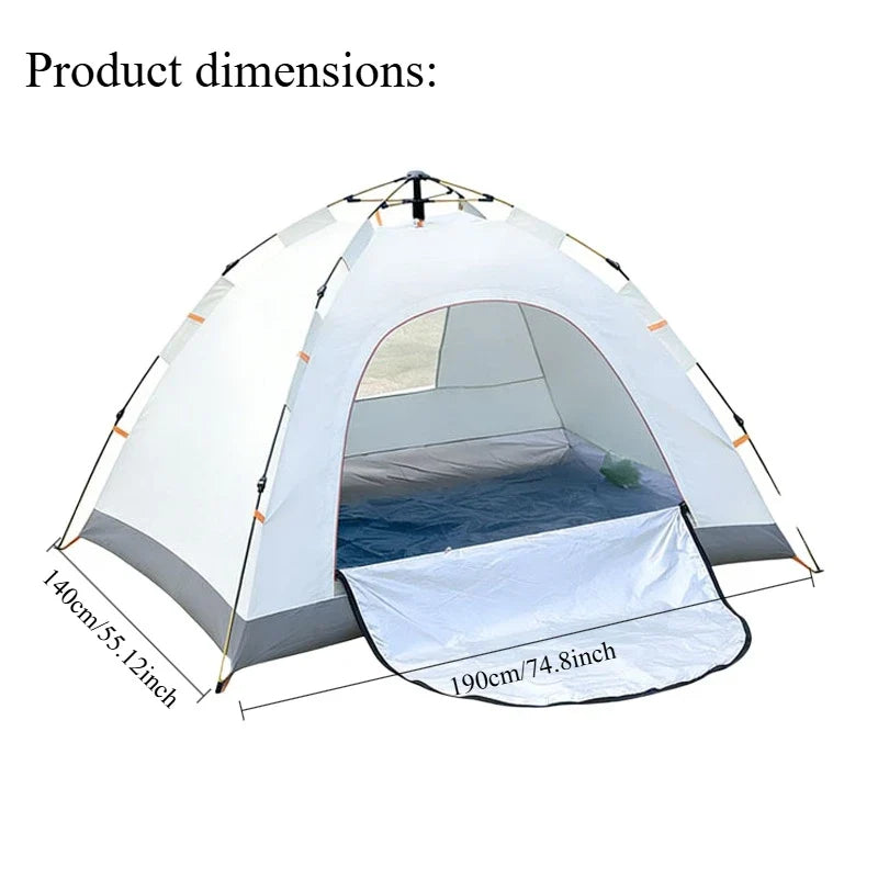 Tienda de campaña automática portátil 1-2 personas Protección solar Impermeable Montaje instantáneo Refugio para camping senderismo al aire libre