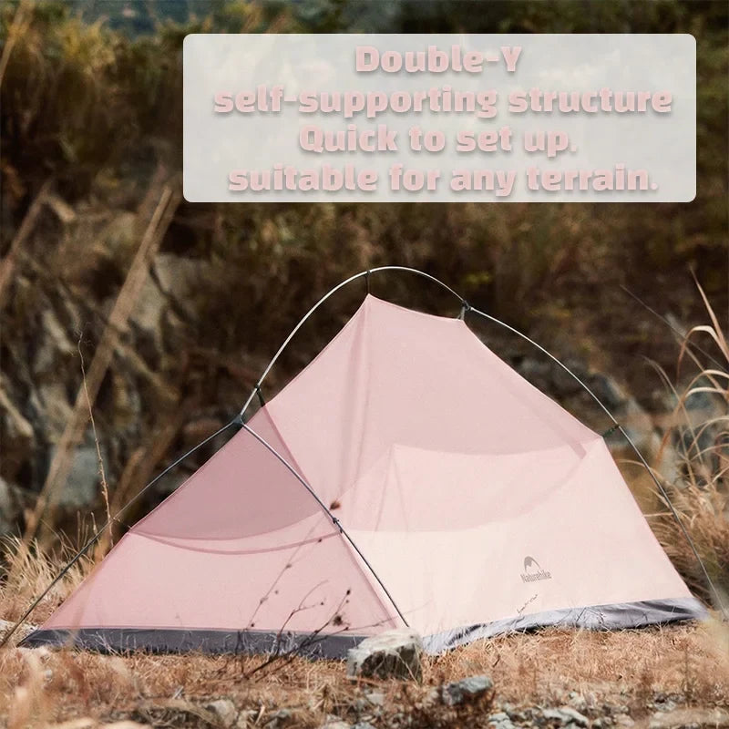 Tienda de campaña Naturehike CloudUp Base para 1/2 persona, ultraligera, para trekking, camping, senderismo, portátil, color rosa/azul, tiendas de campaña 2026 nuevas