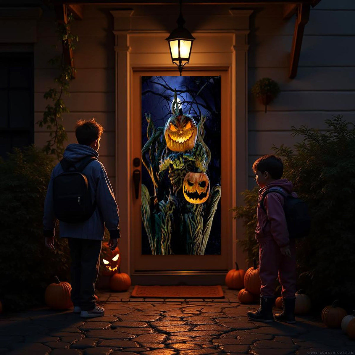 HoliScapes® USB Projector Kit - Spooky Halloween Hollusion Vol. 2 + Projector + 5.5 ft x 9 ft Projection Screen