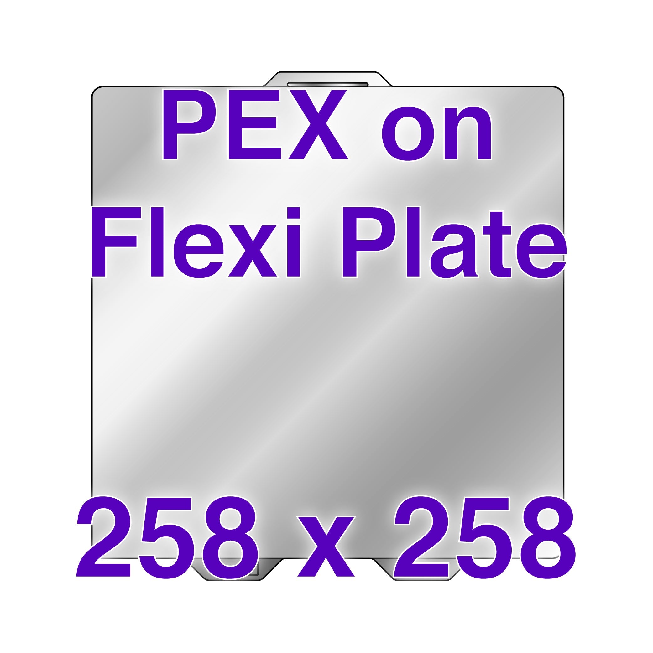 Flexi Plate with PEX - Bambu Lab A1, X1, P1, P2S, X2D - 258 x 258