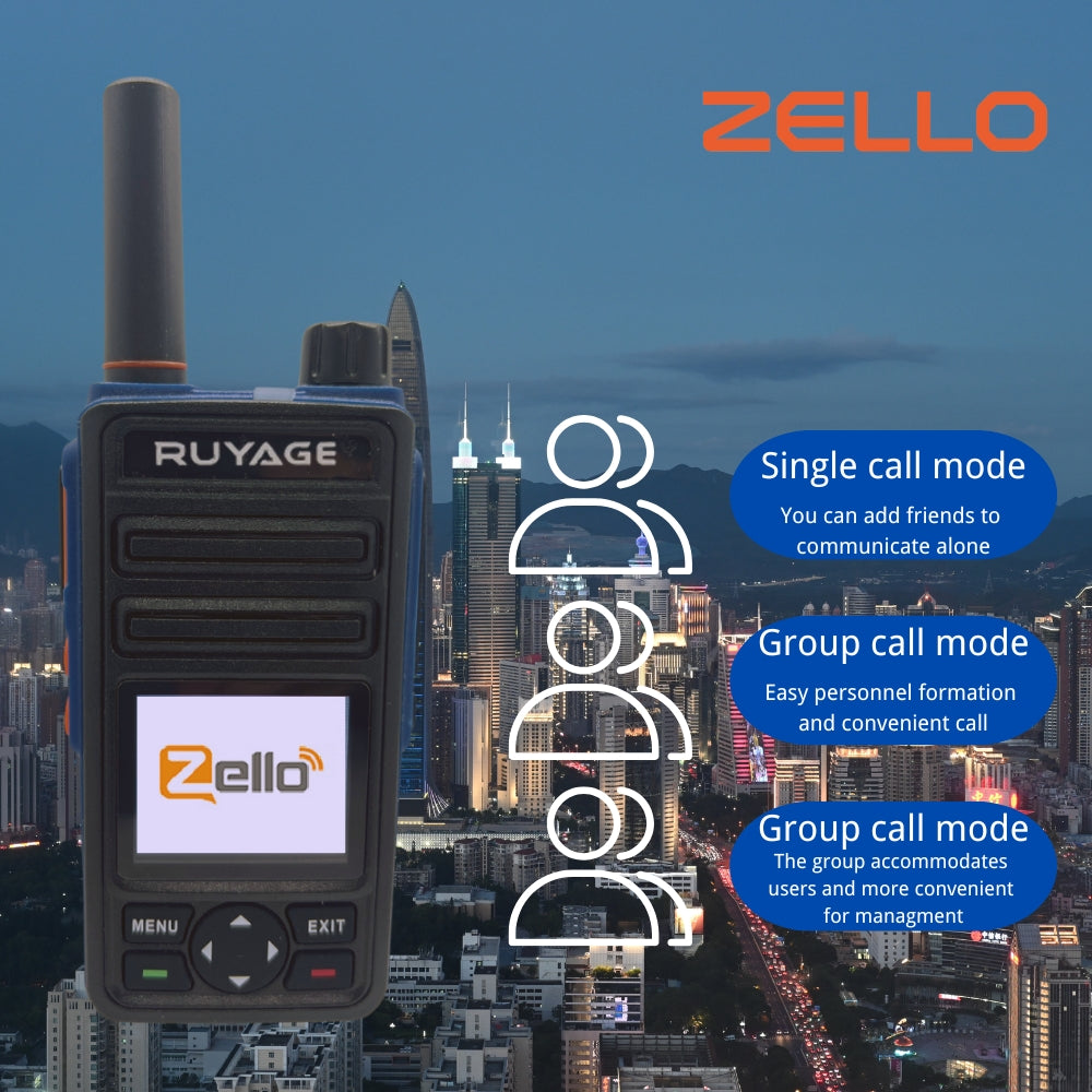 RUYAGE RY58 Zello Walkie Talkie | 5200mAh WiFi PoC Radio