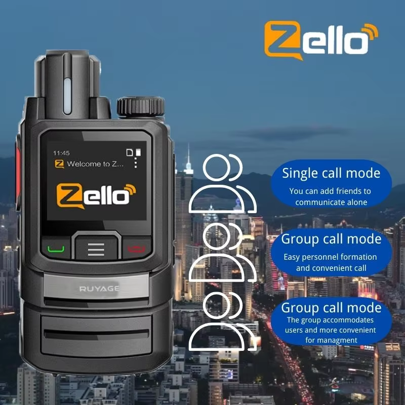 RUYAGE WiFi Zello Walkie Talkie | 6500mAh Long Range PoC Radio