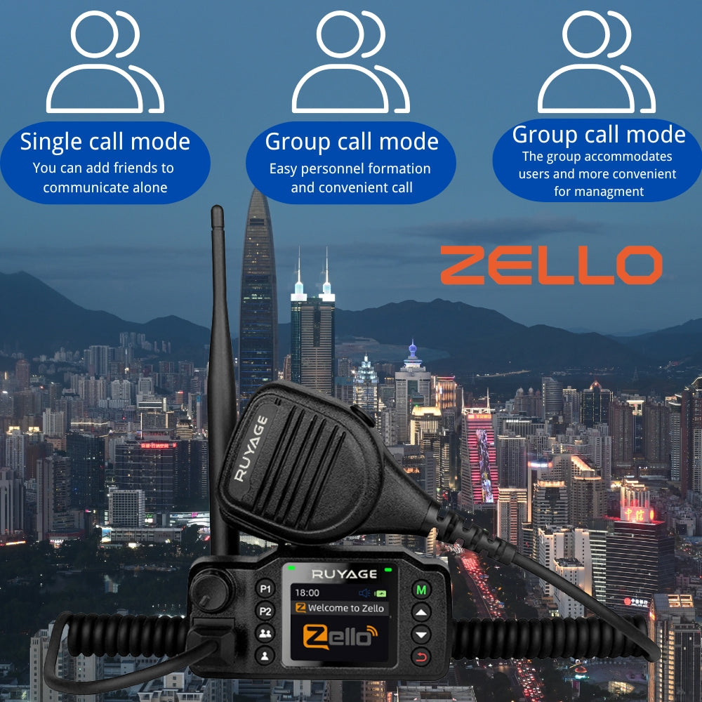 RUYAGE CT98 4G LTE Zello Vehicle Radio | Car PoC PTT Radio