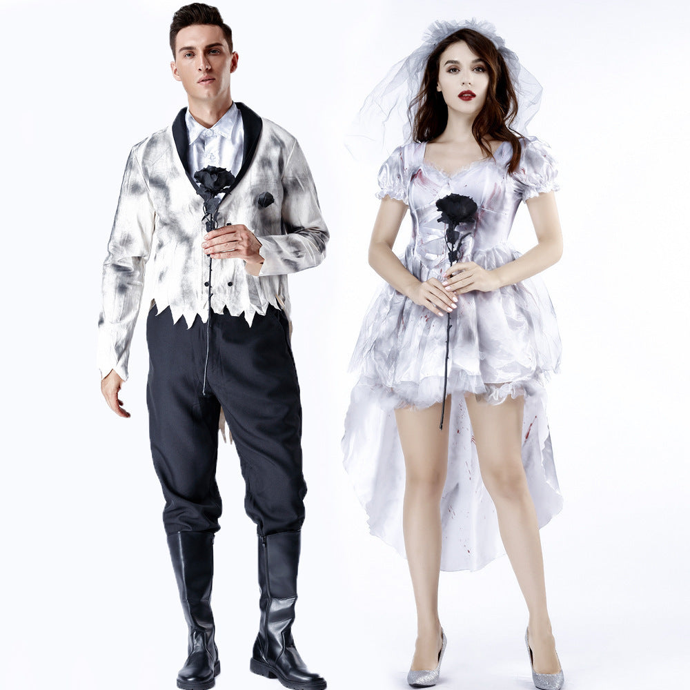 Halloween-kostym Skräckpar Andlig Kärlek Cosplay-kläder