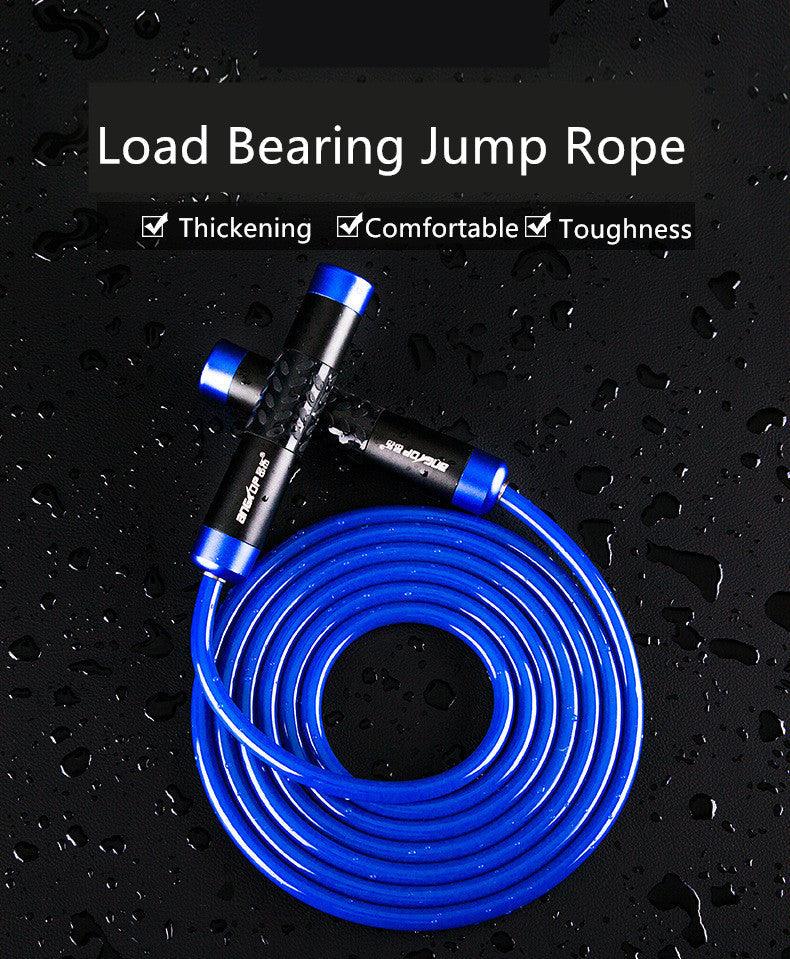 Justerbart hopprep med vikter, tunga hopprep med justerbar extra tjock kabel, handtag i aluminium med silikongrepp, höghastighetskullager, premiumhopprep för träning, boxningspass, hoppträningsutrustning