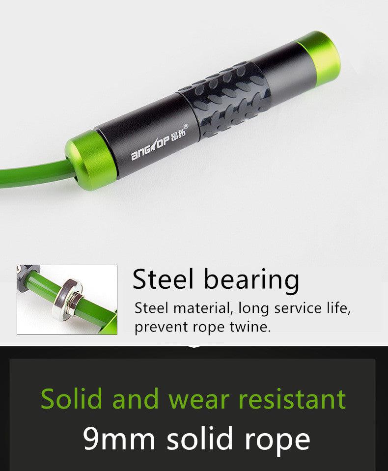 Justerbart hopprep med vikter, tunga hopprep med justerbar extra tjock kabel, handtag i aluminium med silikongrepp, höghastighetskullager, premiumhopprep för träning, boxningspass, hoppträningsutrustning
