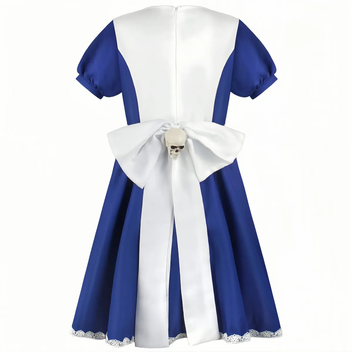 Madness Returns Alice Cosplay Maskeraddräkt Klänning med Förkläde och Peruk för Kvinnor