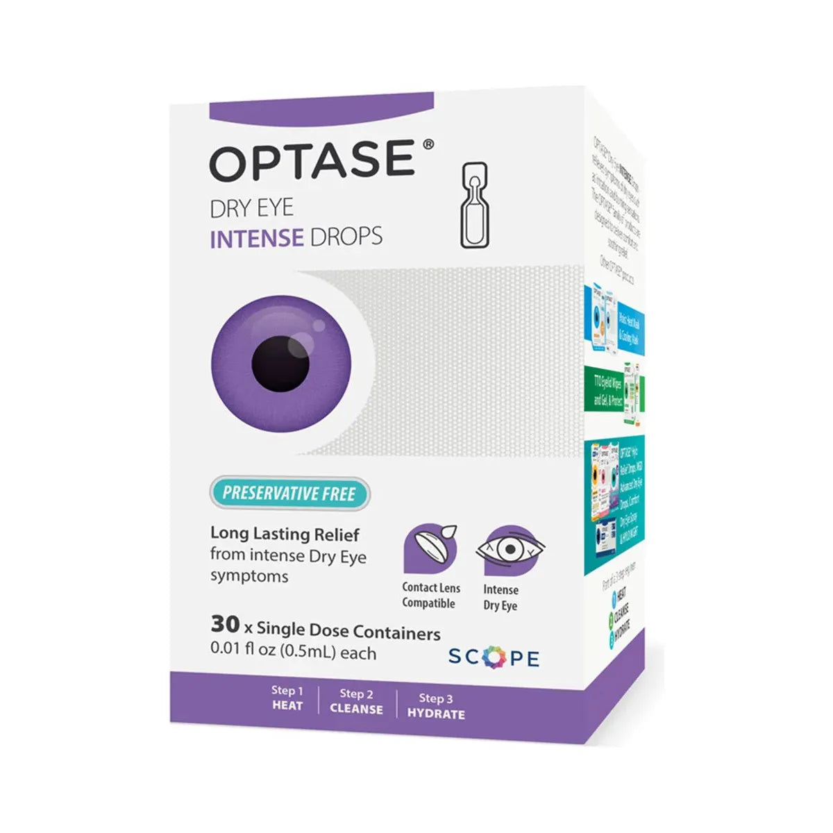 Optase Dry Eye Intense ögondroppar - 30 x endosbehållare