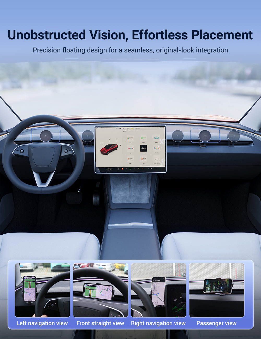 Flexible Phone Holder for Model 3 Highland & Model Y Juniper | TESERY