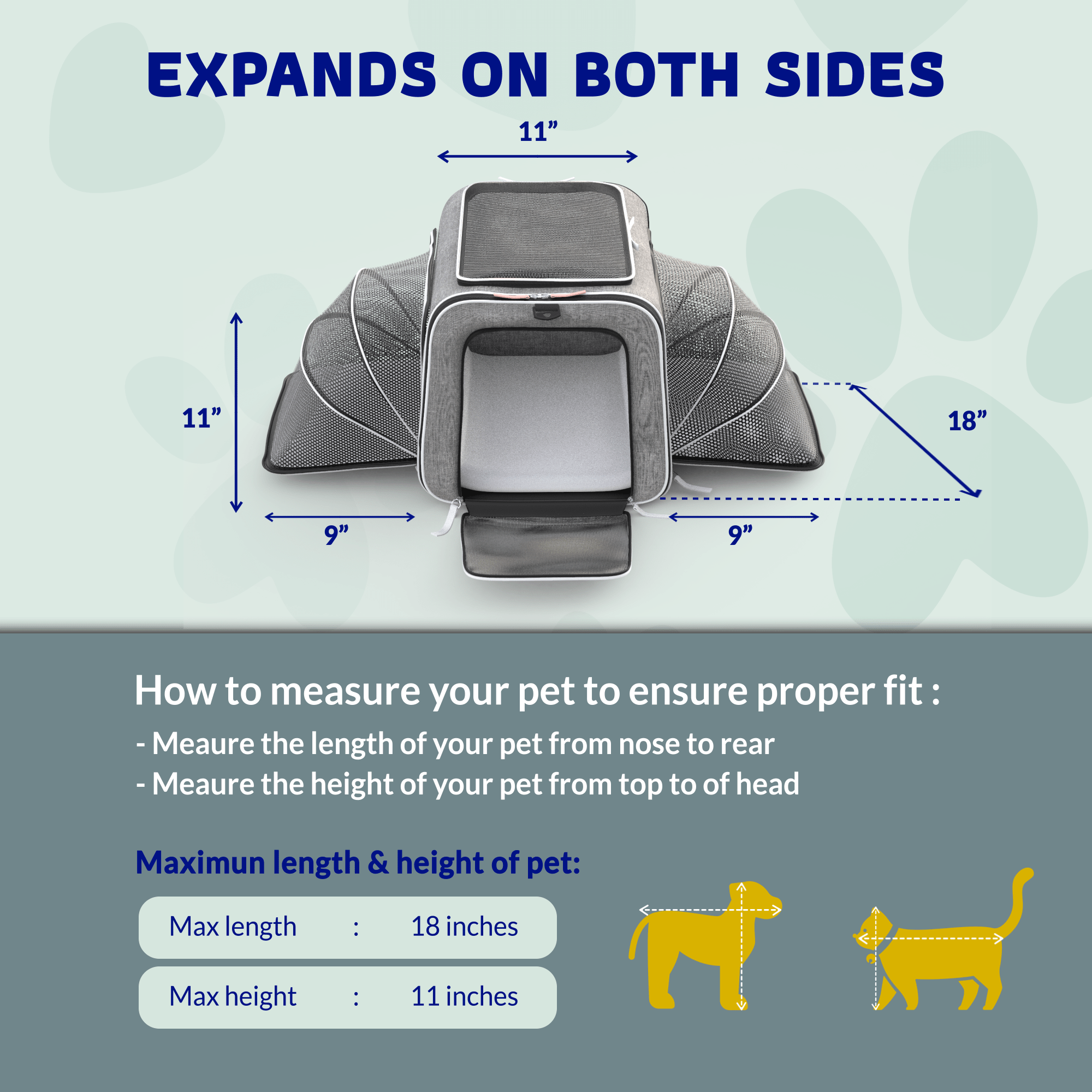 Rolling Rover Airline Compliant Expandable Wheeled Pet Carrier