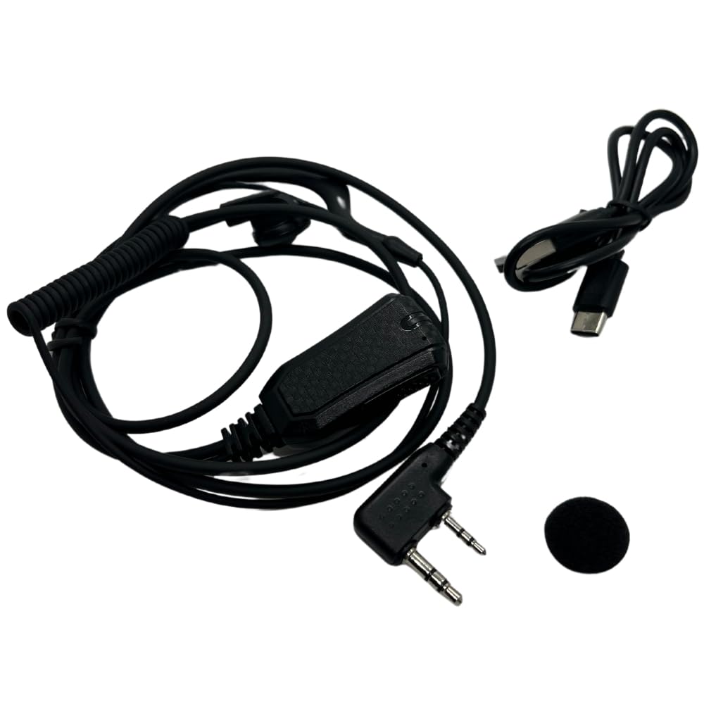 RUYAGE AI Noise Cancelling Radio Earpiece | PTT Walkie Talkie Headset
