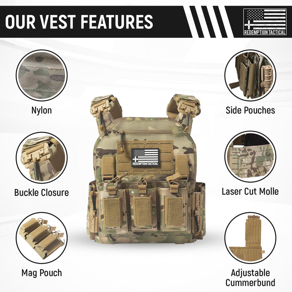 RT CRUSADER 2.0® ARMOR KIT Front/Back Plates LIGHTWEIGHT LEVEL IV  (2) 10x12 Front/Back Plates Full Kit