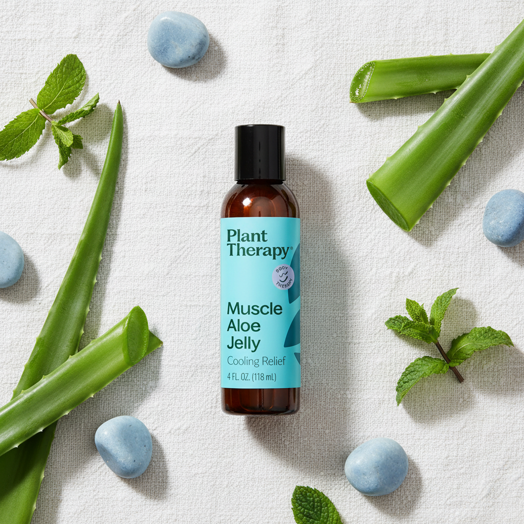 Plant Therapy Muscle Aloe Jelly – Cooling Relief, 4 fl oz