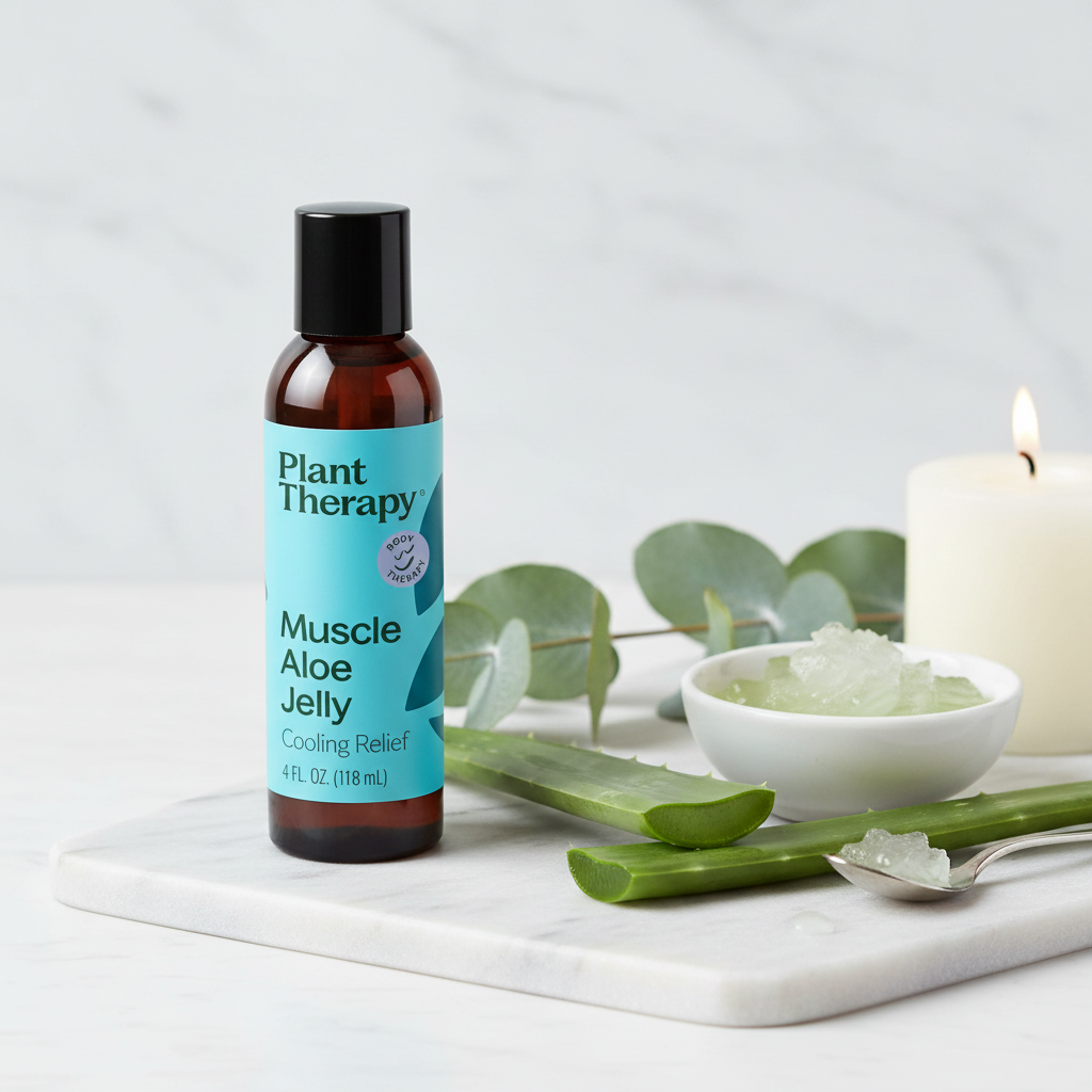 Plant Therapy Muscle Aloe Jelly – Cooling Relief, 4 fl oz