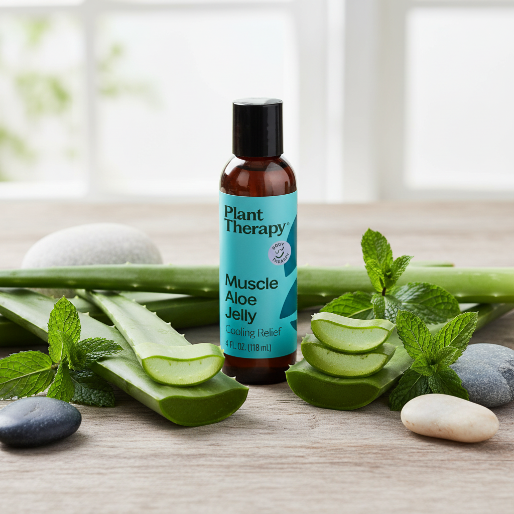 Plant Therapy Muscle Aloe Jelly – Cooling Relief, 4 fl oz