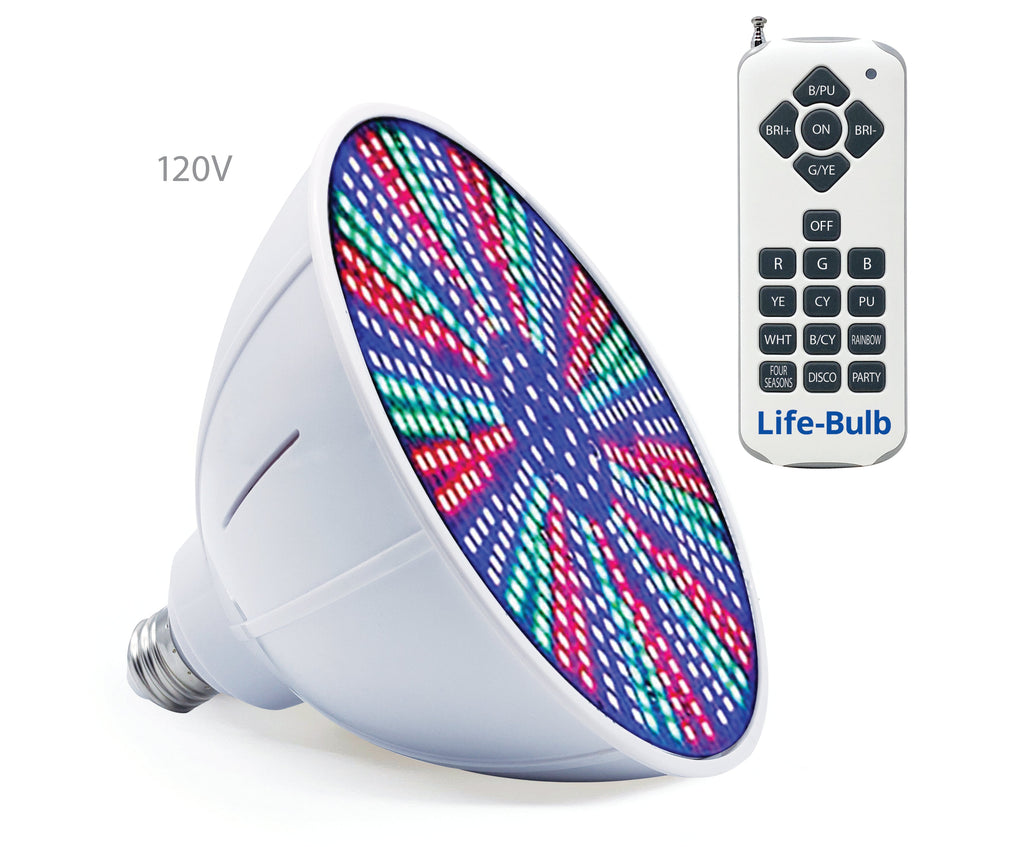 Life-Bulb Color LED Pool Replacement Bulb (E26-sockel) | Ersätter Pentair Amerlite & Hayward AstroLite (120V) | Livstidsgaranti