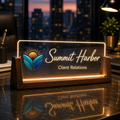 Placa de escritorio LED personalizada