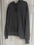 Sudadera con Capucha Gris Carbón Champion, con Logo Bordado, Talla Grande de Hombre, Nueva sin Etiquetas