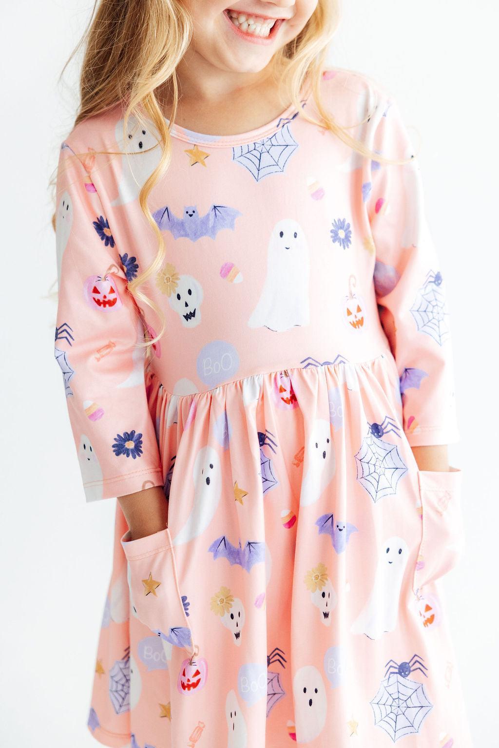 Spooky Sweetheart Fickklänning med 3/4-ärm
