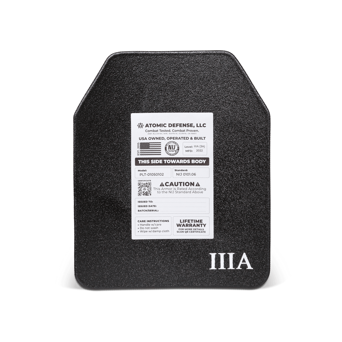 NIJ Level IIIA+ Body Armor Plates - ESAPI - Hard & Soft